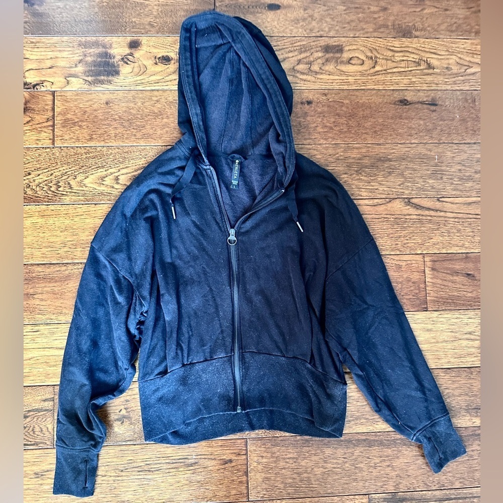 Athleta Black Zip Up Jacket Size Large - Picture 3 of 8